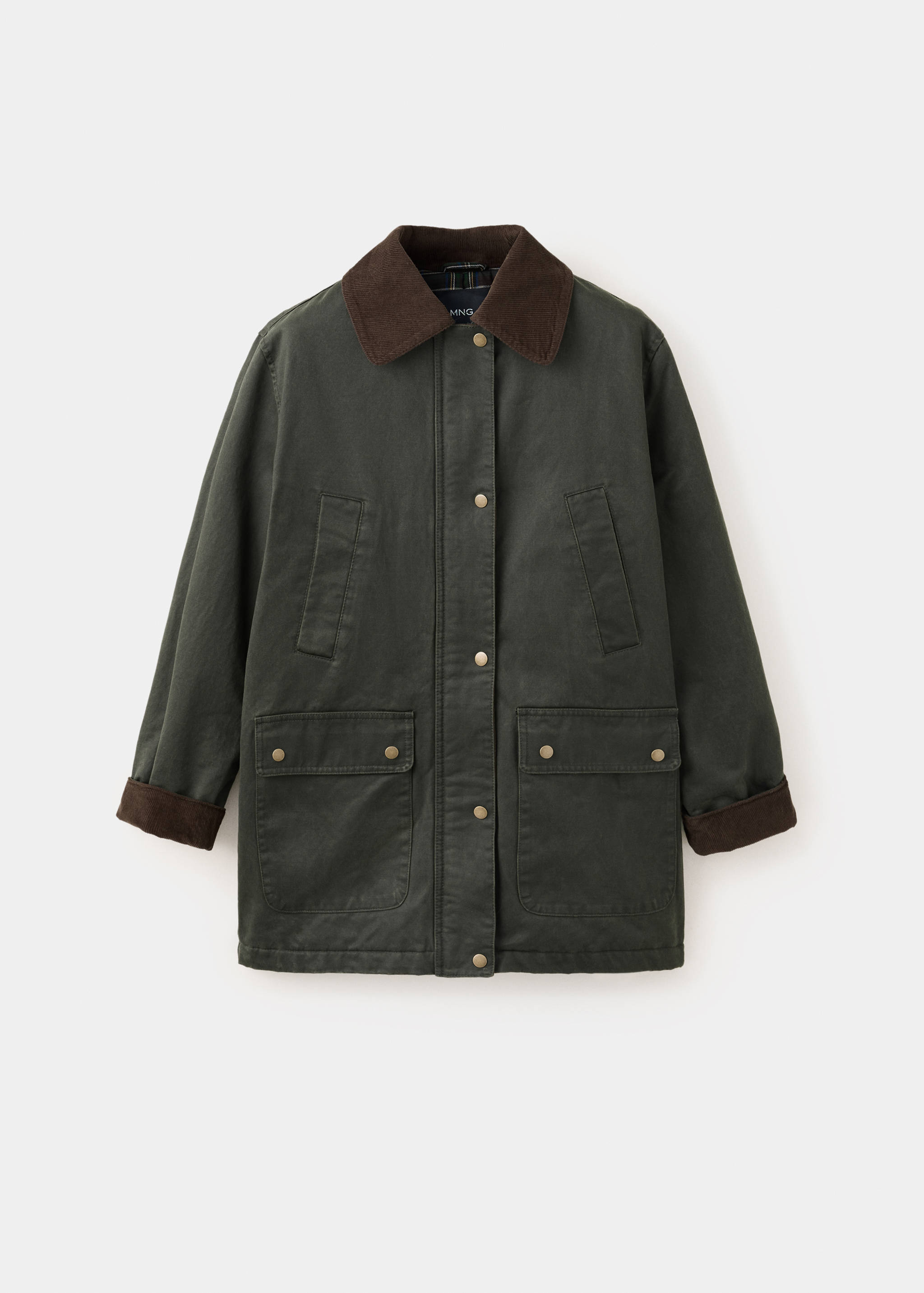 Cotton parka with corduroy collar - Article without model