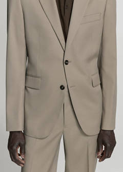 Milan slim-fit suit jacket — Mink Grey 6