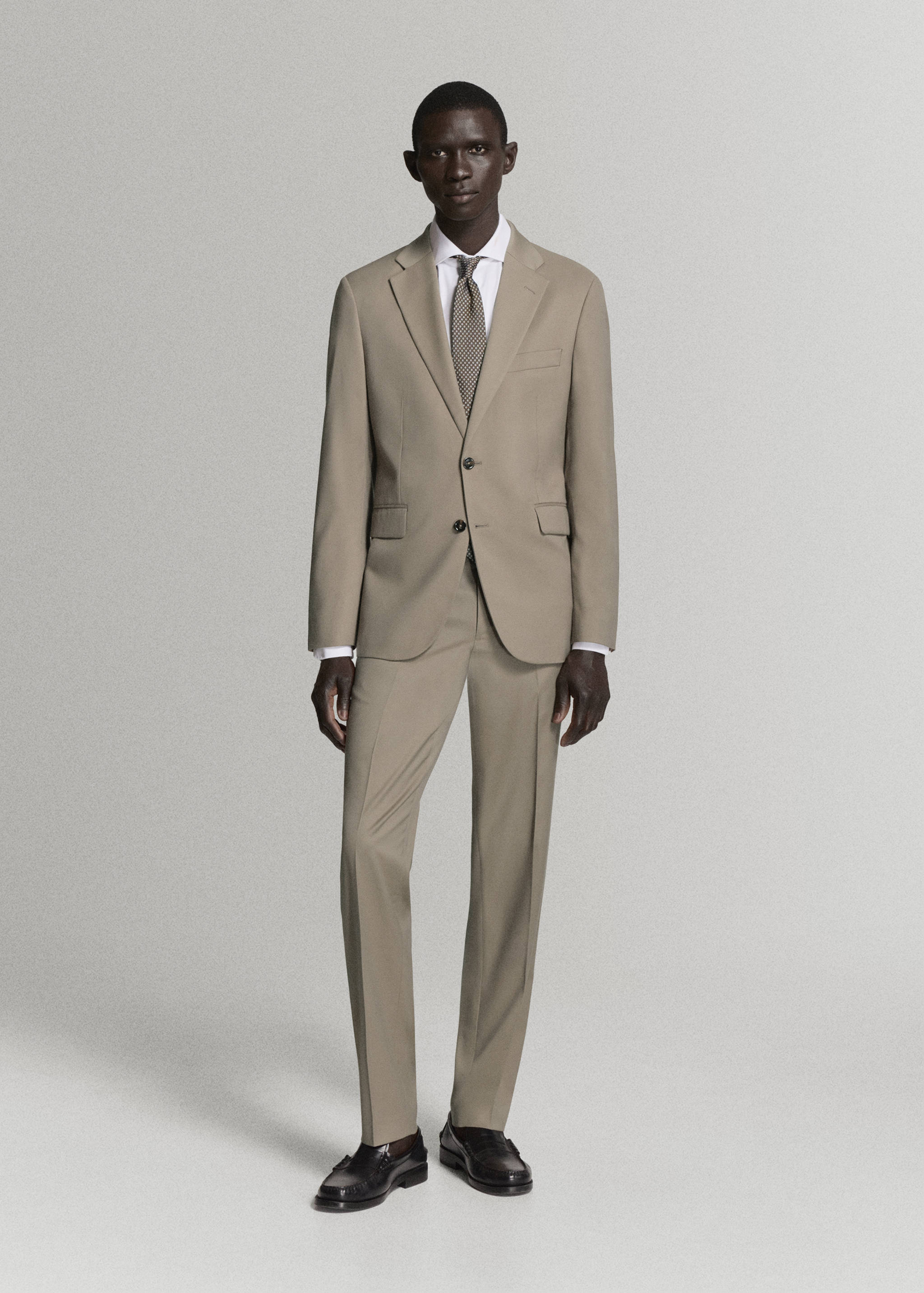 Milan slim-fit suit jacket - General plane