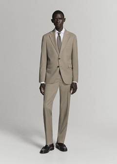 Milan slim-fit suit jacket — Mink Grey 11