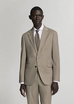 Milan slim-fit suit jacket — Mink Grey 10