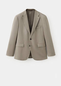 Milan slim-fit suit jacket — Mink Grey 7
