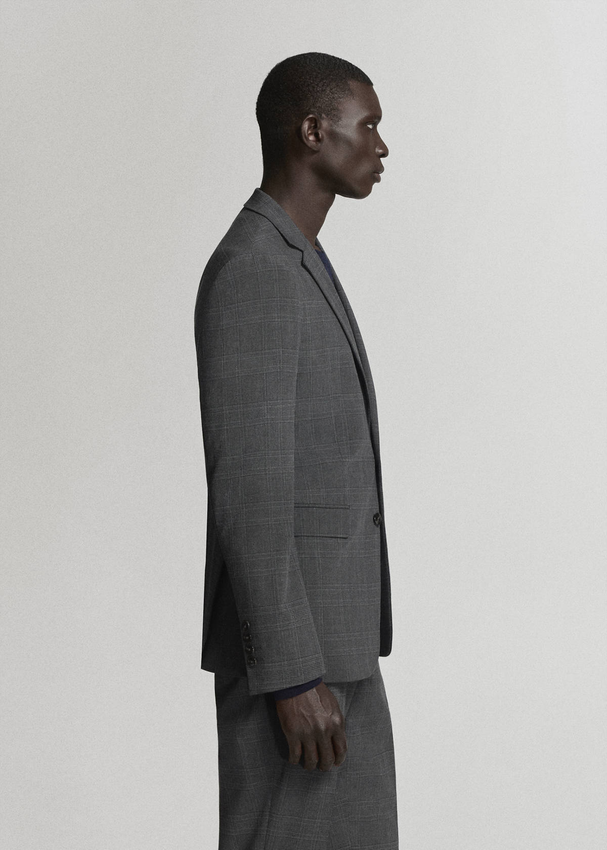 Super slim-fit suit jacket in stretch fabric — Dark Heather Grey