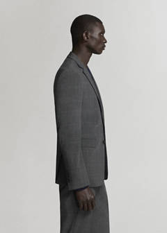 Super slim-fit suit jacket in stretch fabric — Dark Heather Grey 5