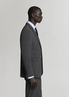 Super slim-fit suit jacket in stretch fabric — Dark Heather Grey 13
