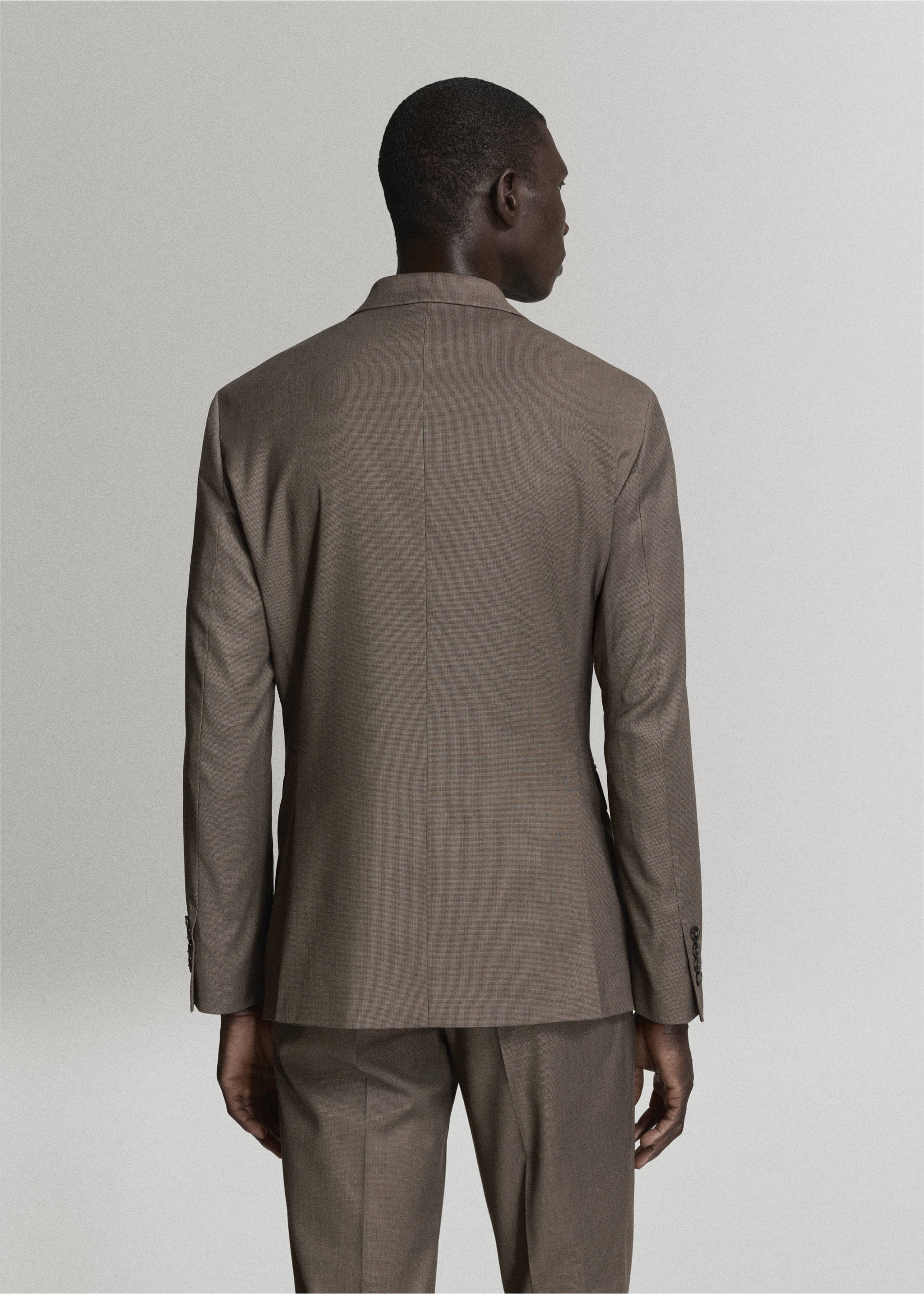 Americana traje París super slim fit - Reverso del artículo, Marrón medio. Ref: 37015158-00.