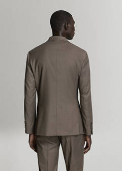 Super slim-fit suit jacket in stretch fabric — Medium Brown 3
