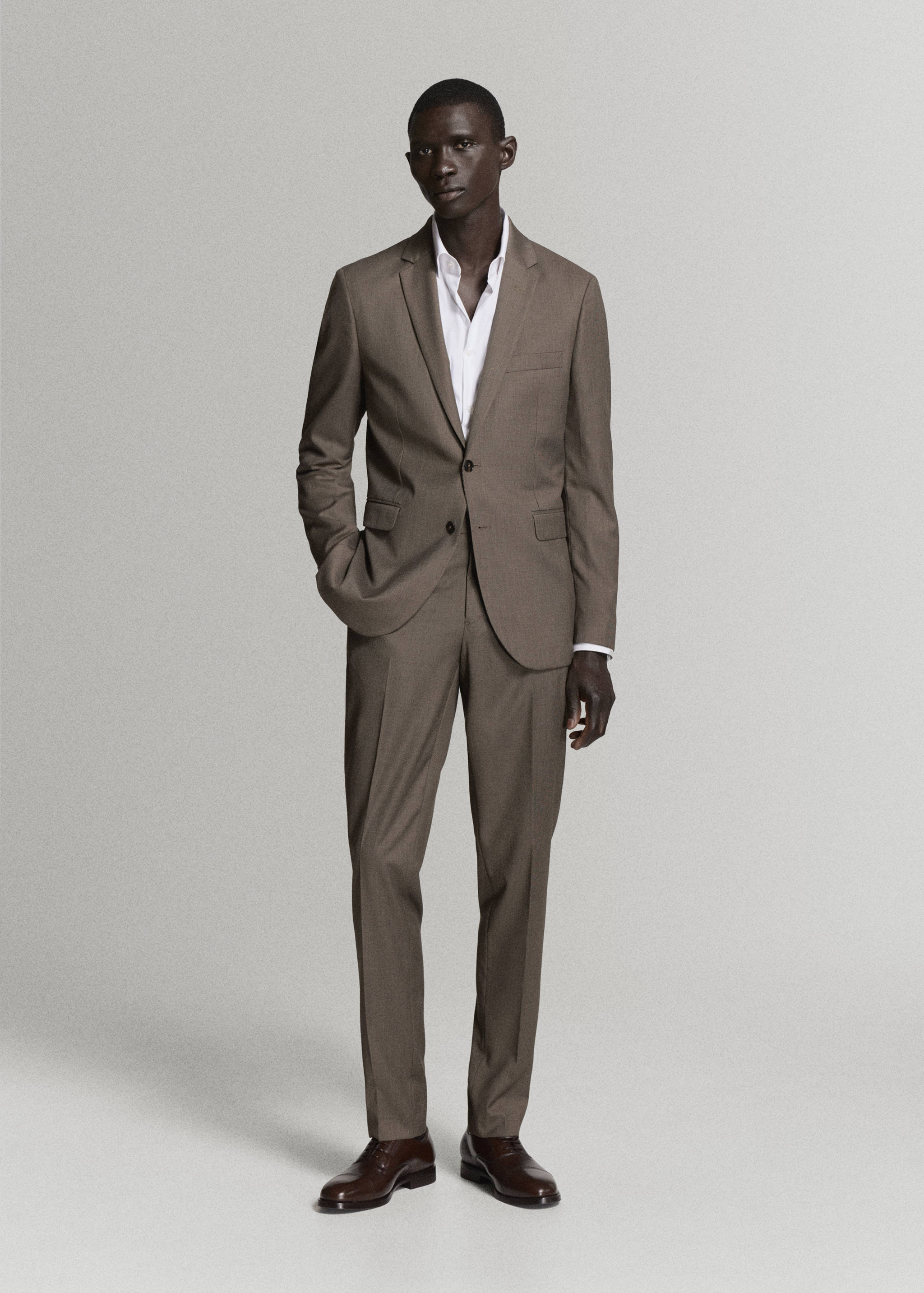 Super slim-fit suit jacket in stretch fabric - General plane