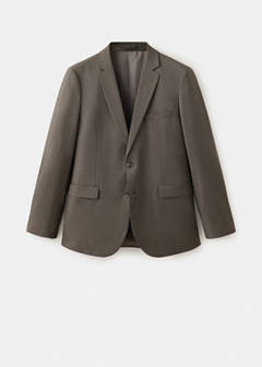 Super slim-fit suit jacket in stretch fabric — Medium Brown 7
