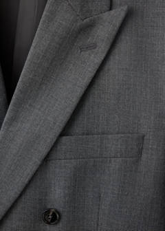 Monaco double-breasted slim-fit suit jacket — Medium Heather Grey 7