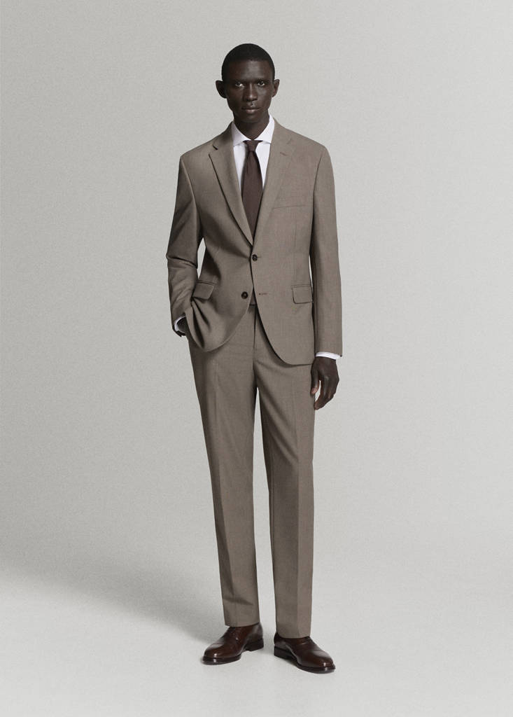 London regular-fit trousers — Medium Brown