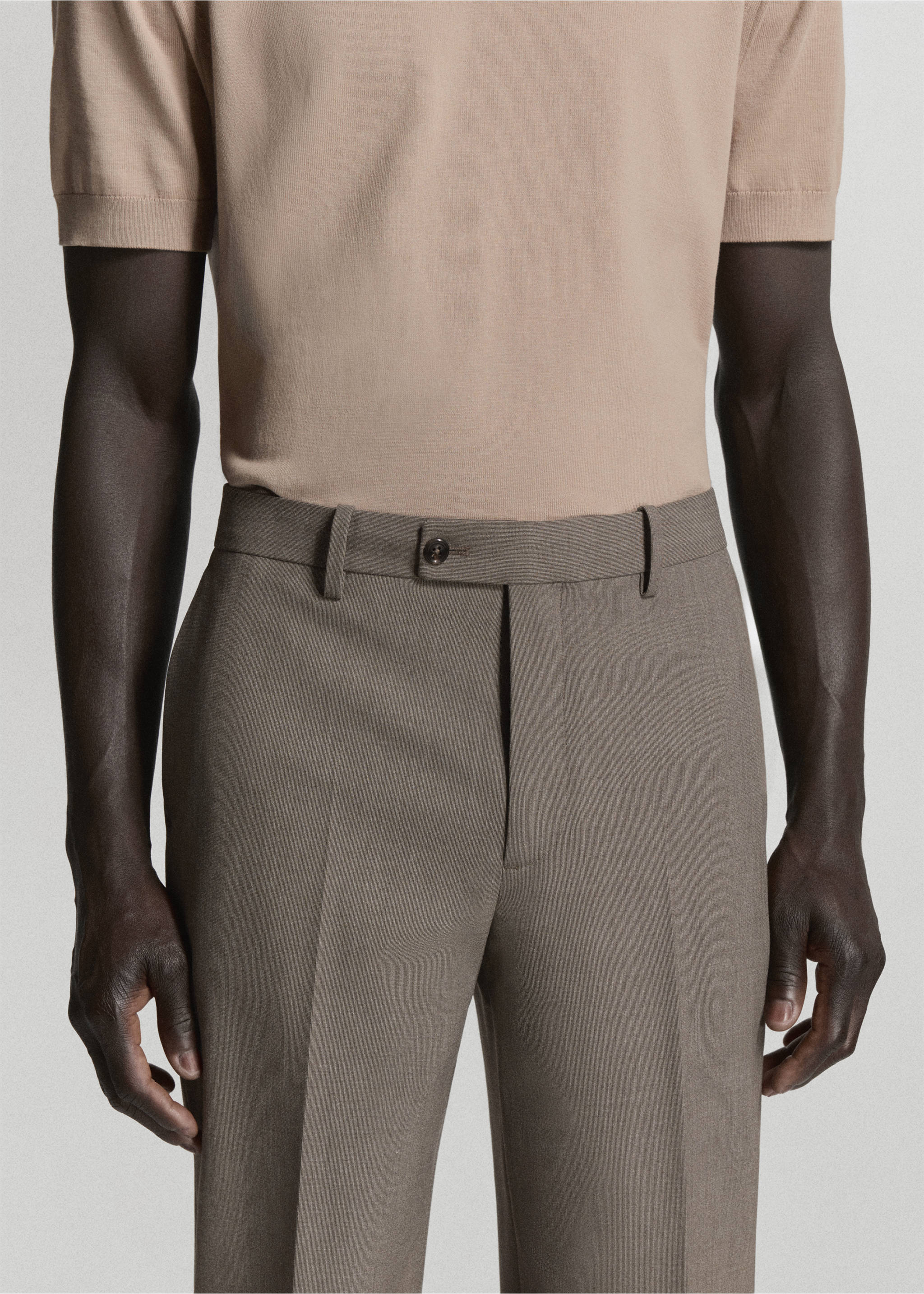 Pantalon de costume London regular-fit - Détail de l'article 1, Marron moyen. Ref: 37015160-01.