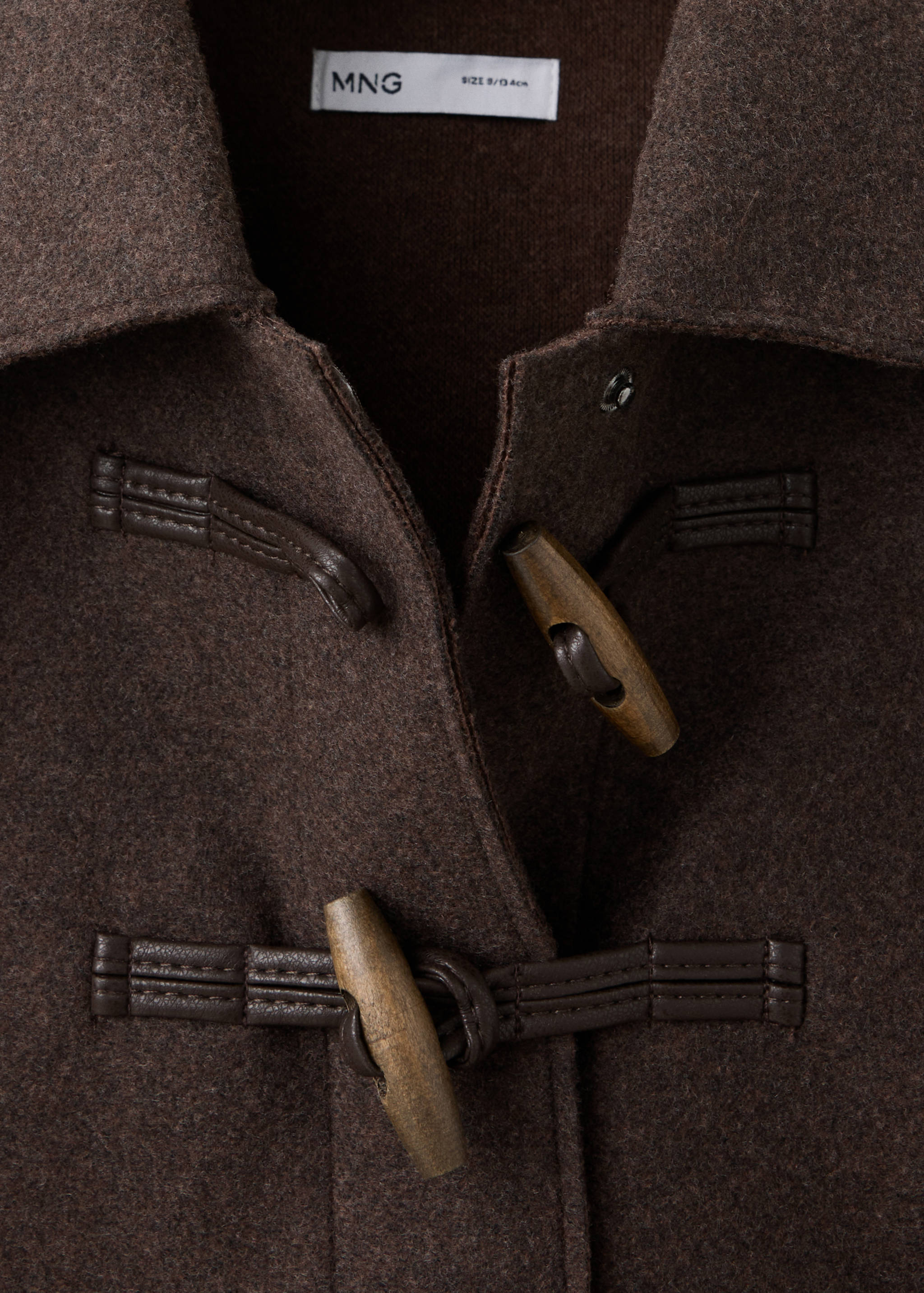 Manteau en drap avec boutons style duffle-coat - Détail de l'article 8