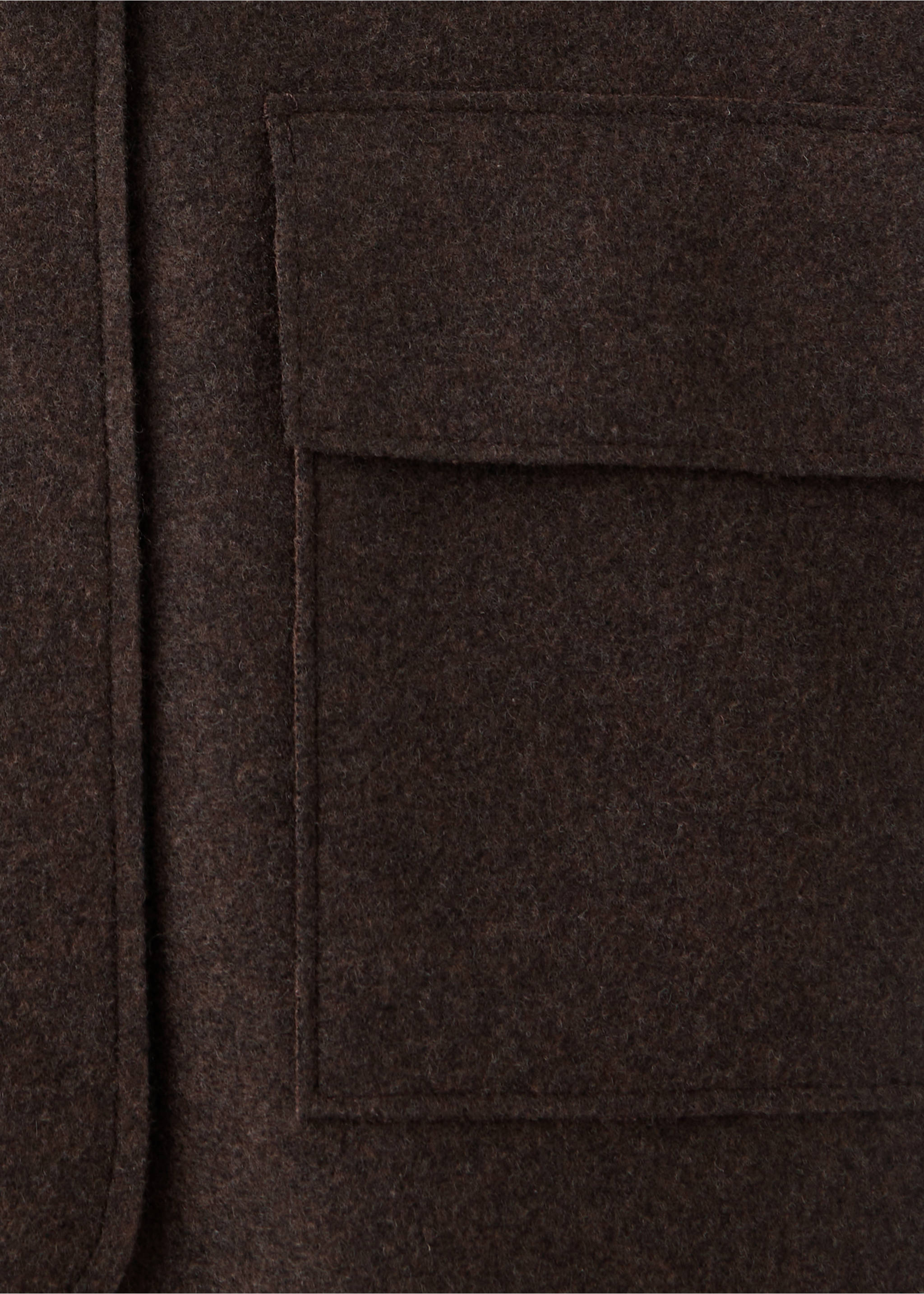 Manteau en drap avec boutons style duffle-coat - Détail de l'article 0, Chocolat. Ref: 37015162-00.