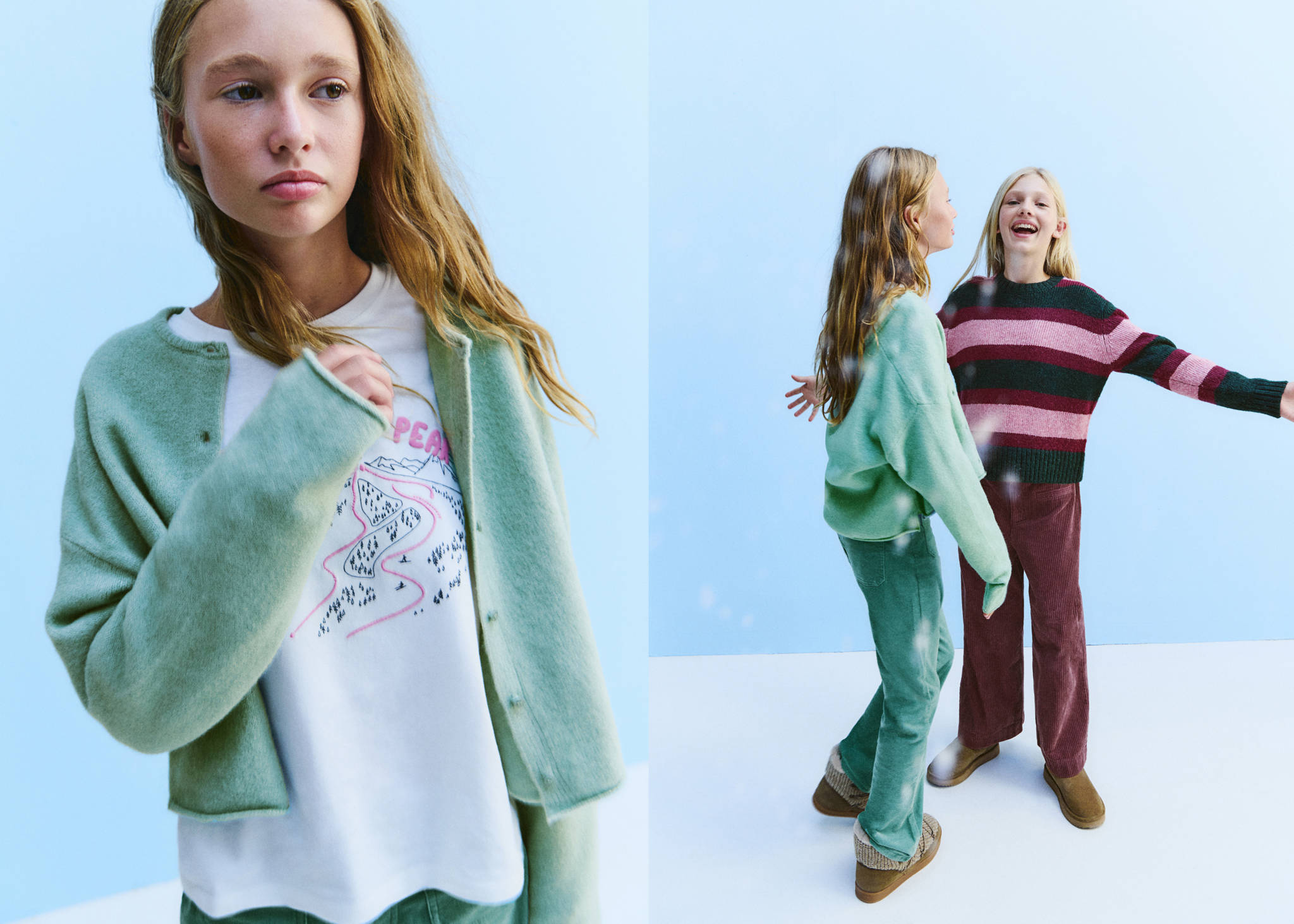 Buttoned knit cardigan - Panoramic plane