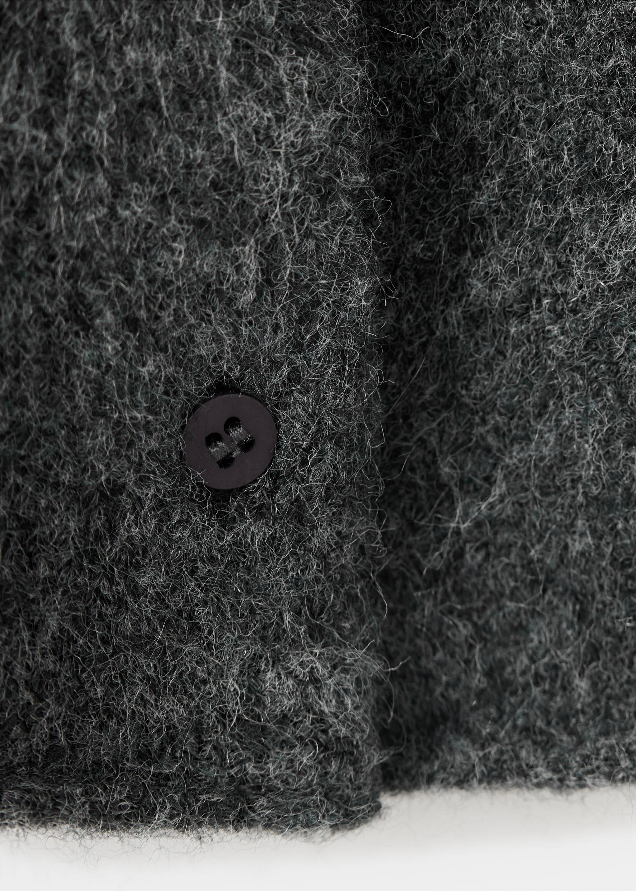 Buttoned knit cardigan - Details of the article 0, Charcoal. Ref: 37015163-00.