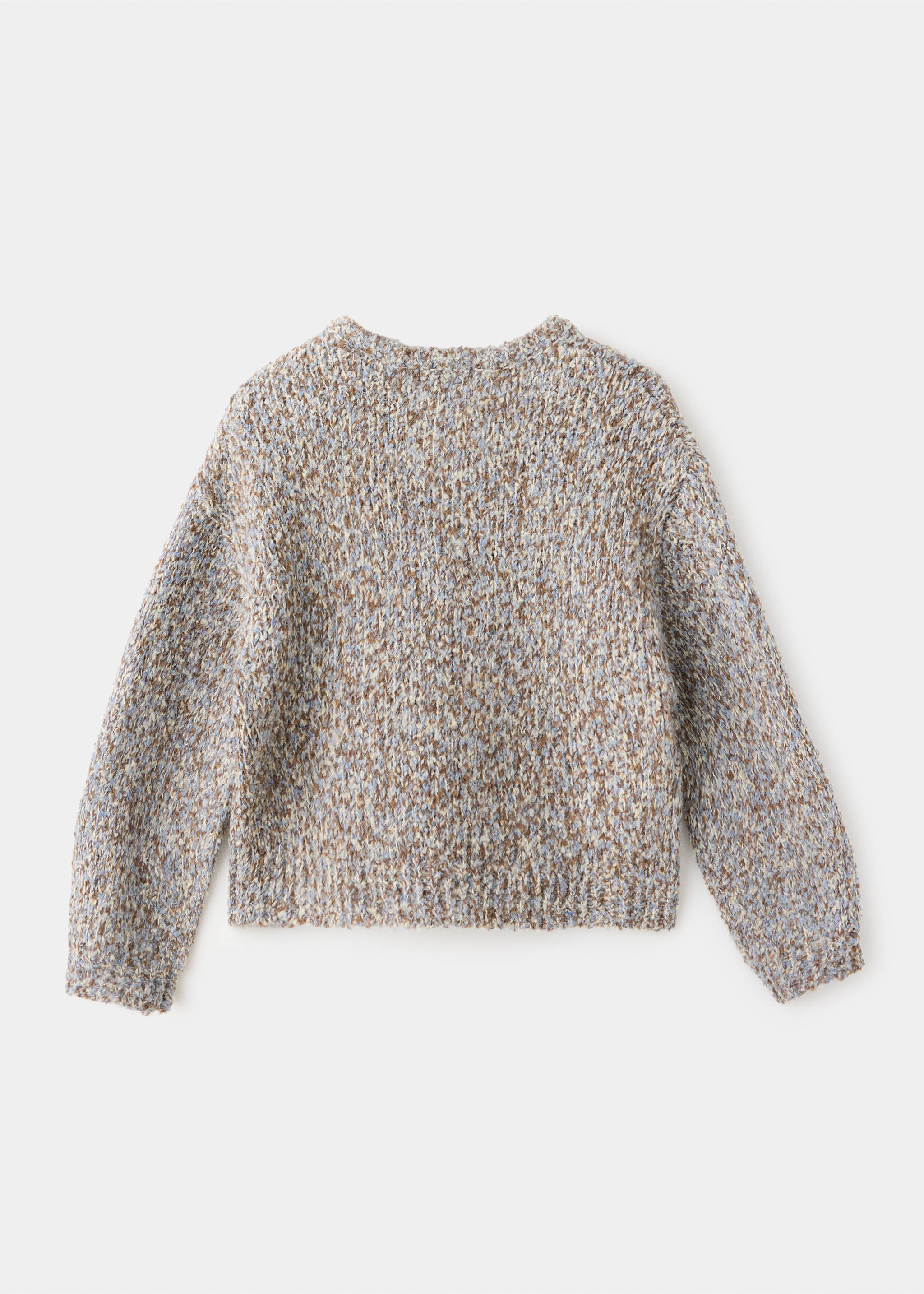 Buttons speckled cardigan - Reverse of the article, Coffee. Ref: 37015164-00.