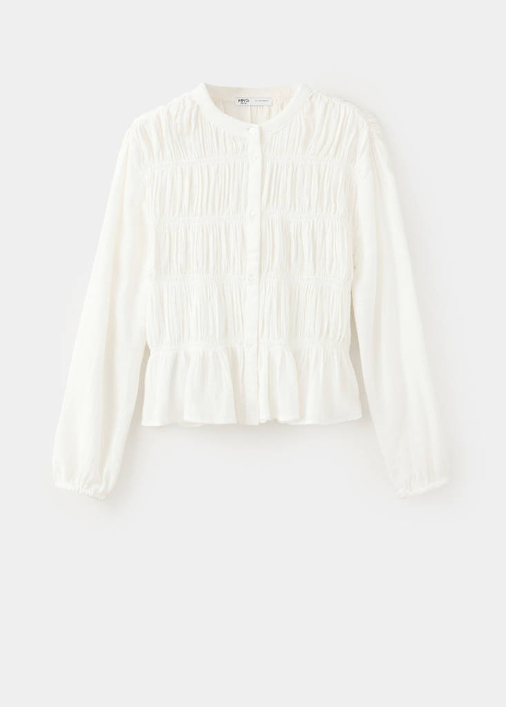 Gathered details blouse — Off White