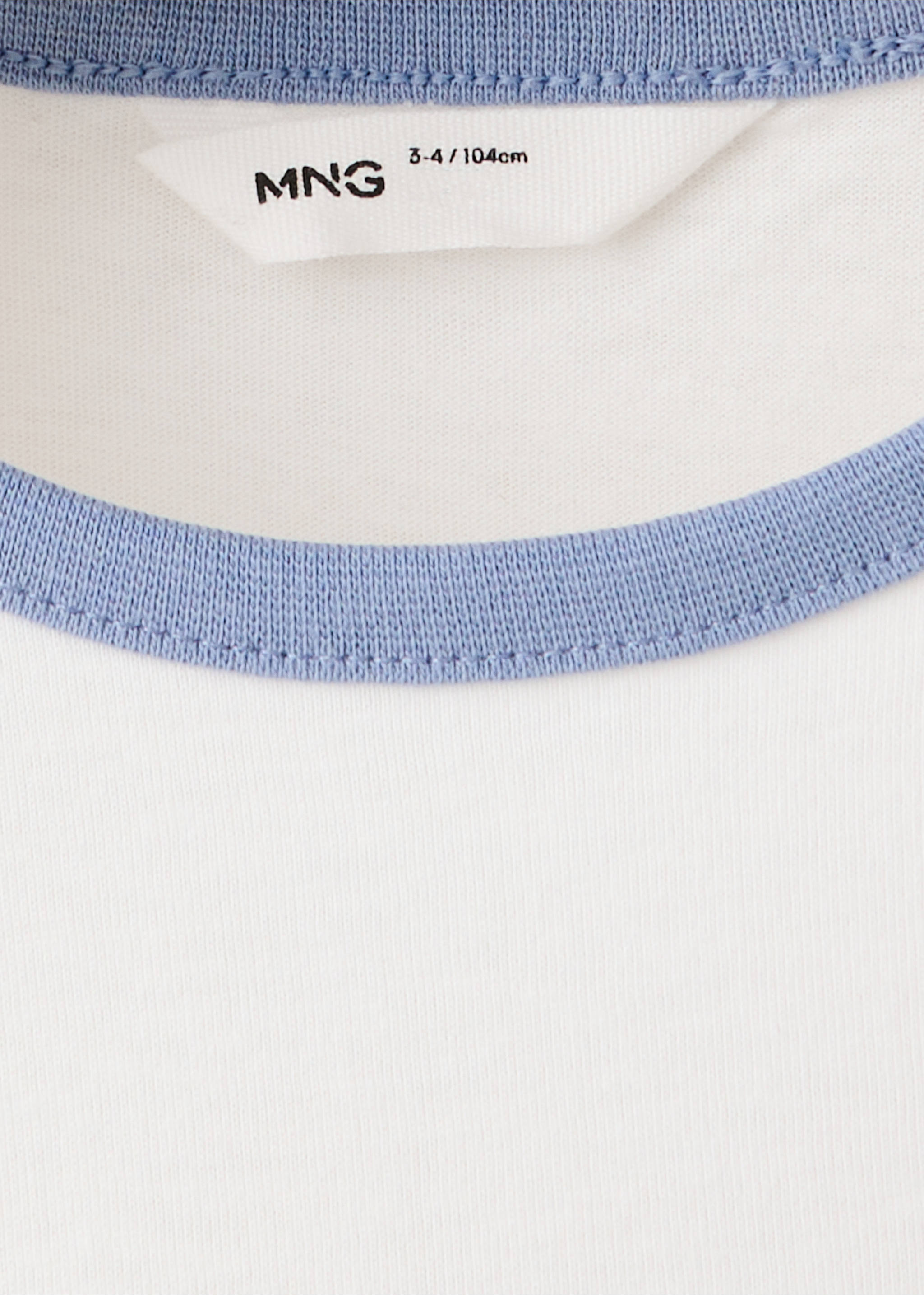 T-shirt détail imprimé - Détail de l'article 8, Blanc cassé. Ref: 37015169-00.