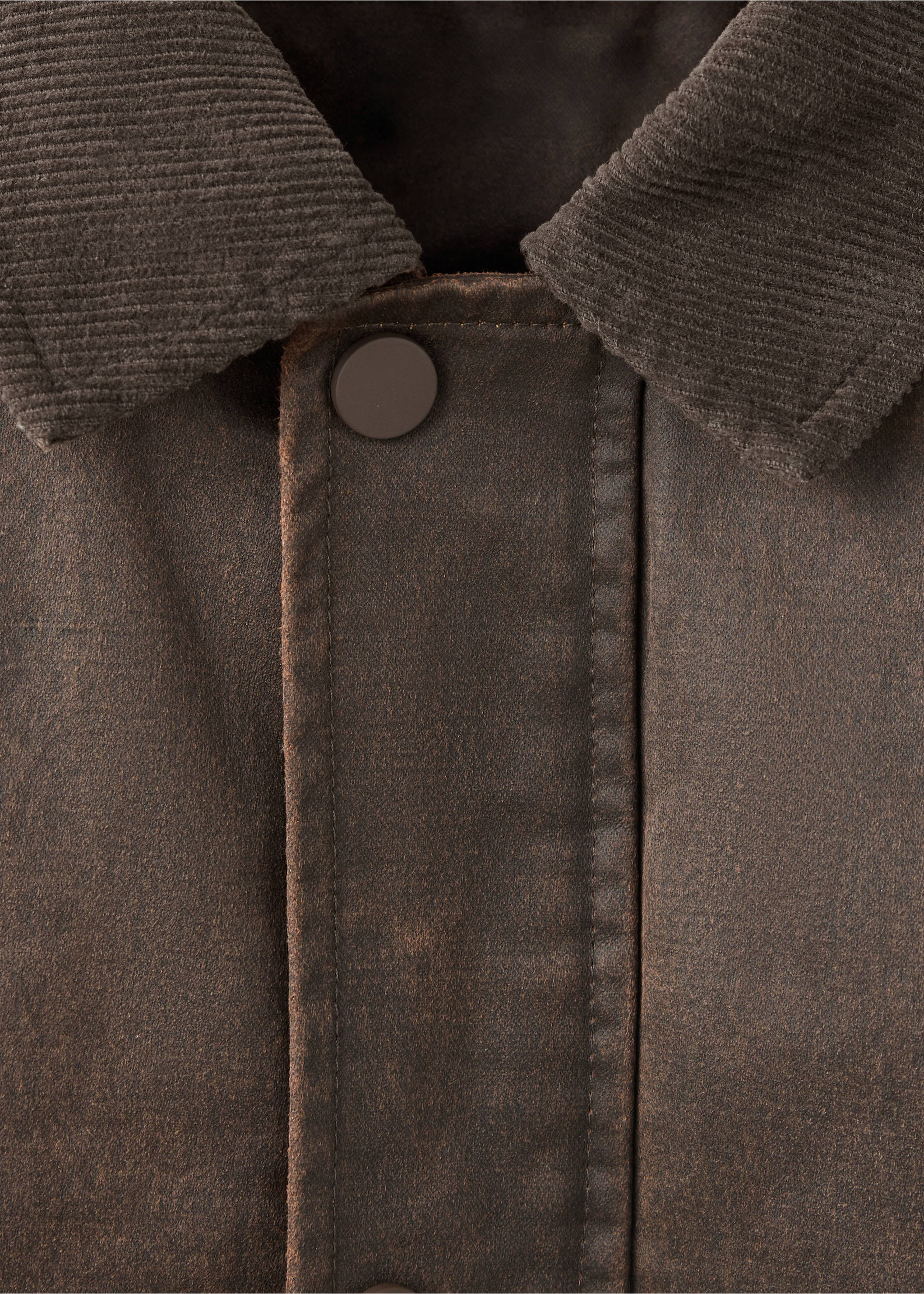 Waxed jacket - Details of the article 8, Brown. Ref: 37015170-00.