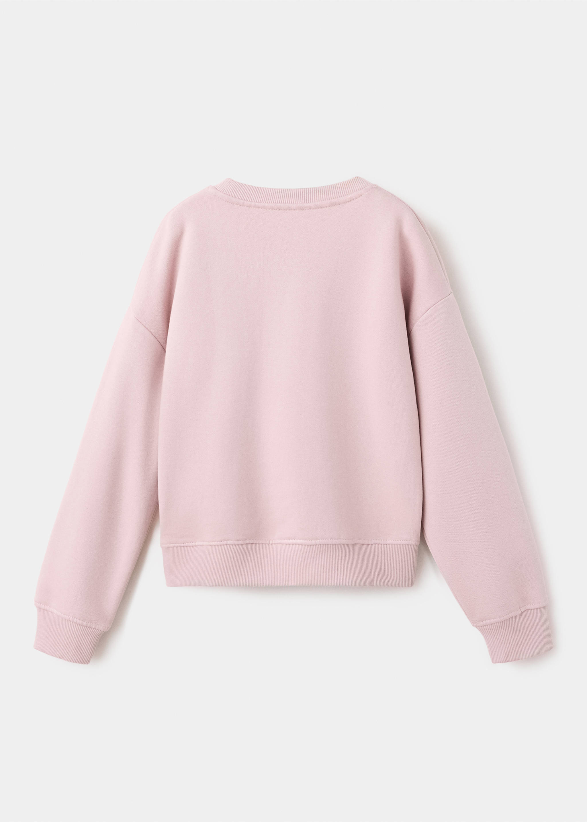 Printed cotton sweatshirt - Reverse of the article, Pink. Ref: 37015171-00.