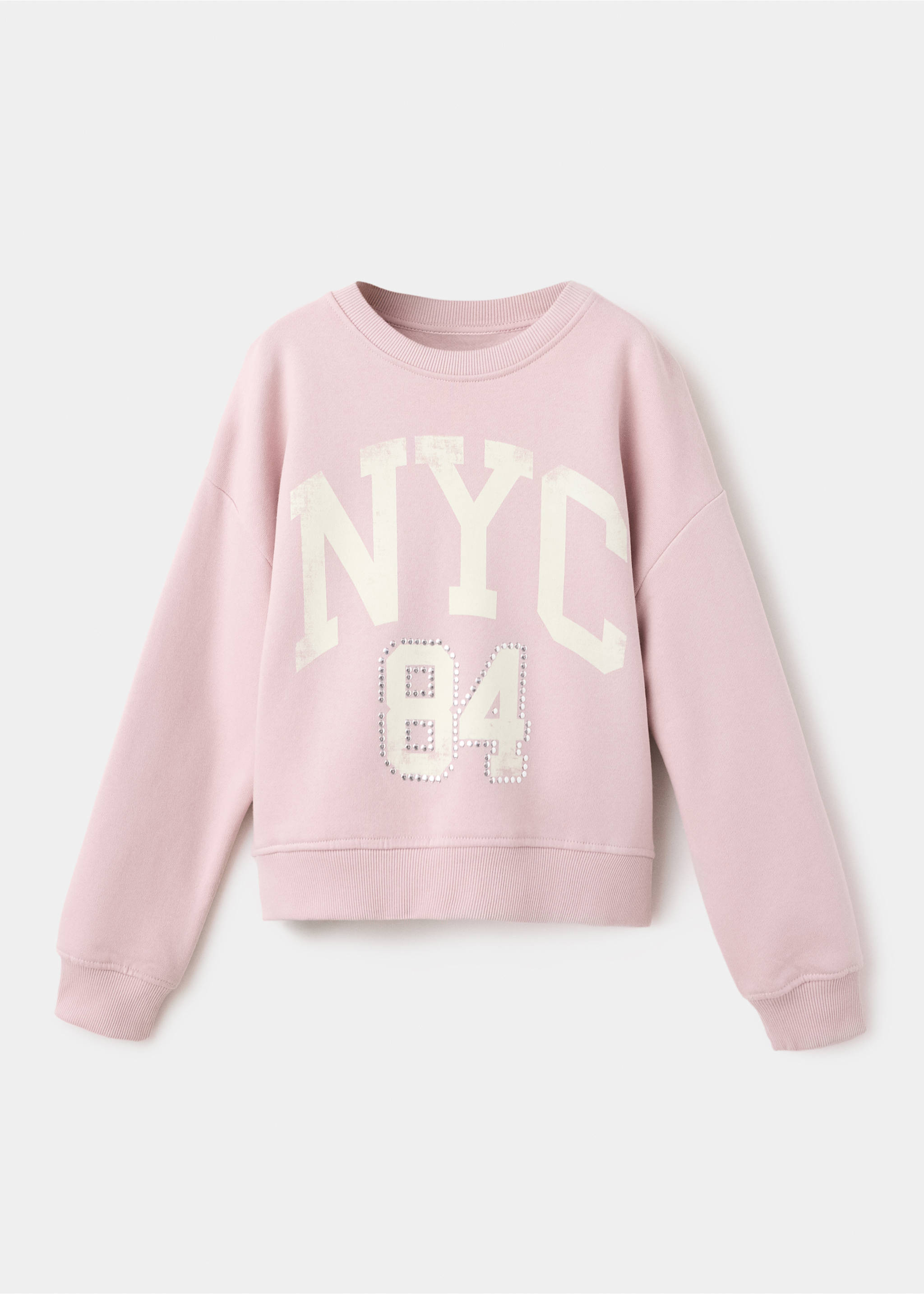 Printed cotton sweatshirt - Article without model, Pink. Ref: 37015171-00.