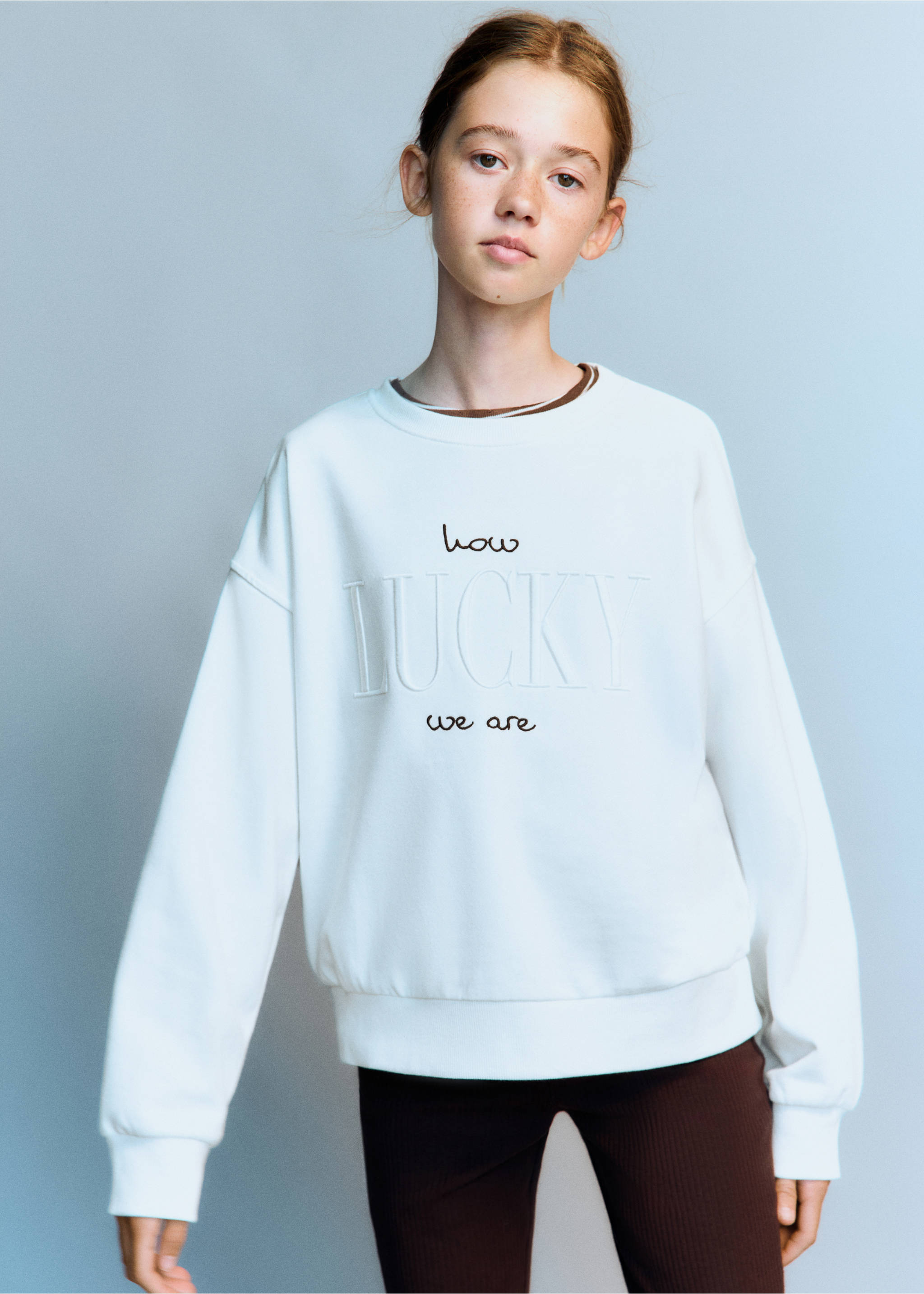 Sweatshirt with embroidered detail - General plane, Off White. Ref: 37015172-00.