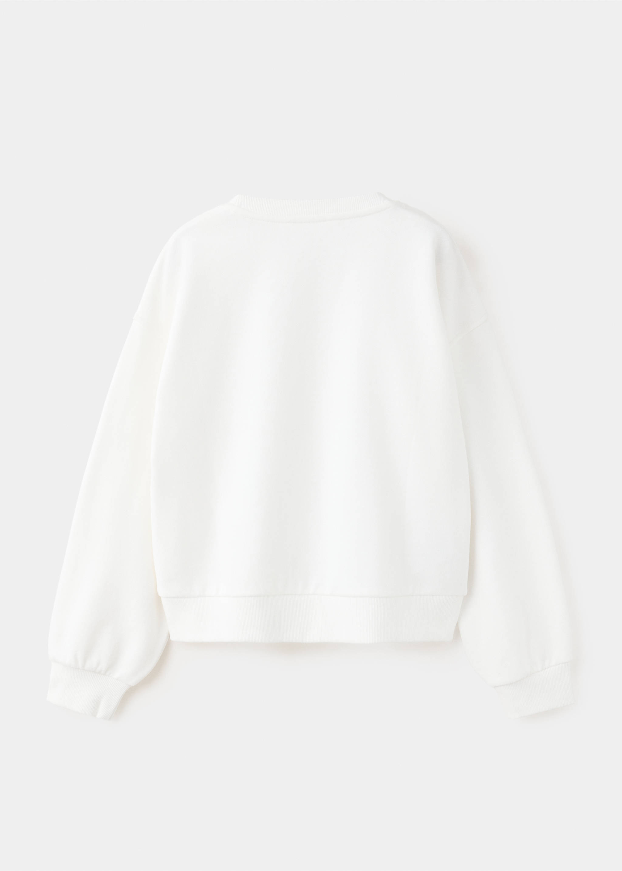Sweatshirt with embroidered detail - Reverse of the article, Off White. Ref: 37015172-00.