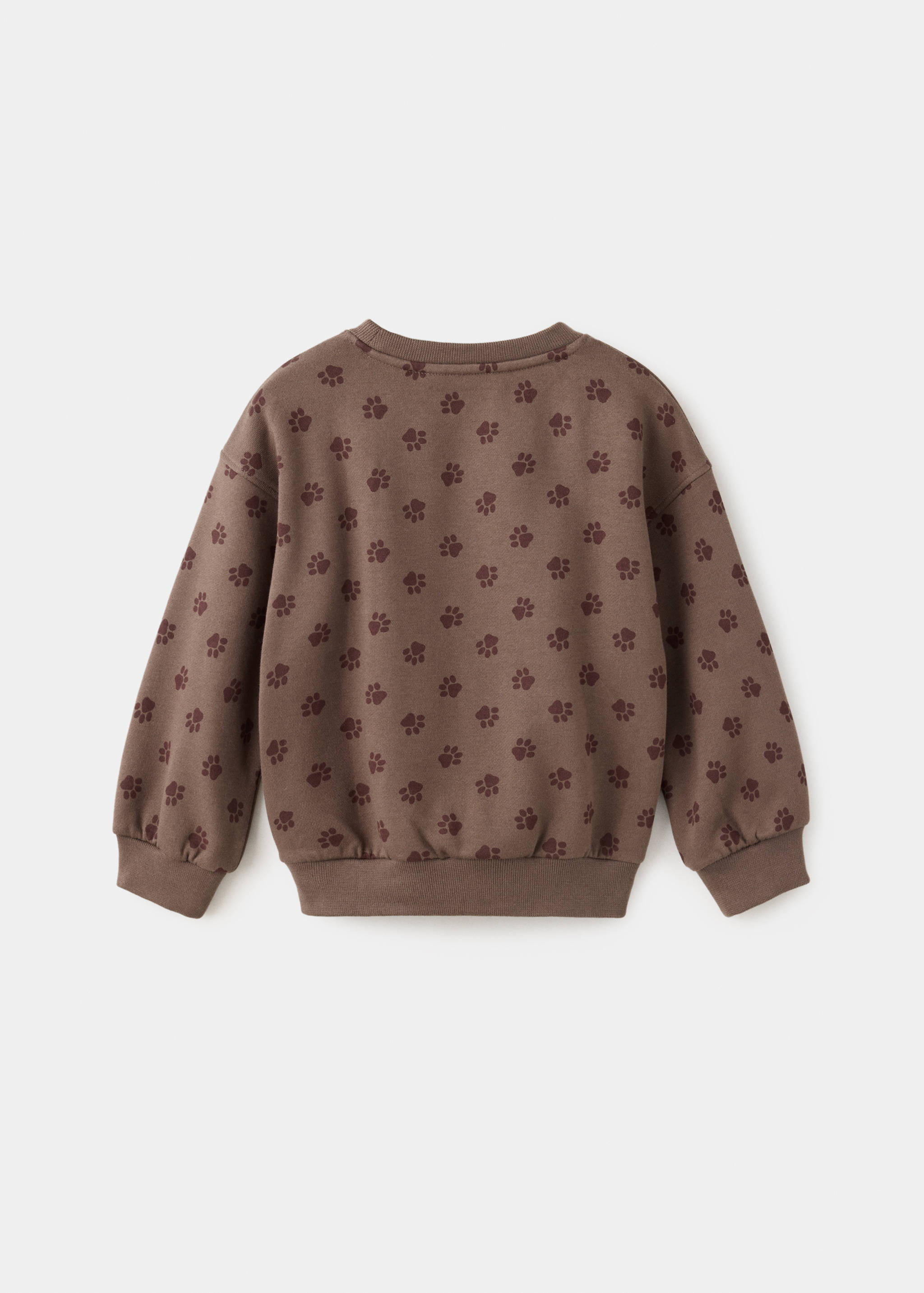 Printed sweatshirt with embroidered detail - Reverse of the article
