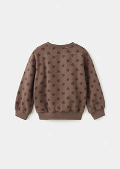 Printed sweatshirt with embroidered detail — Brown 5
