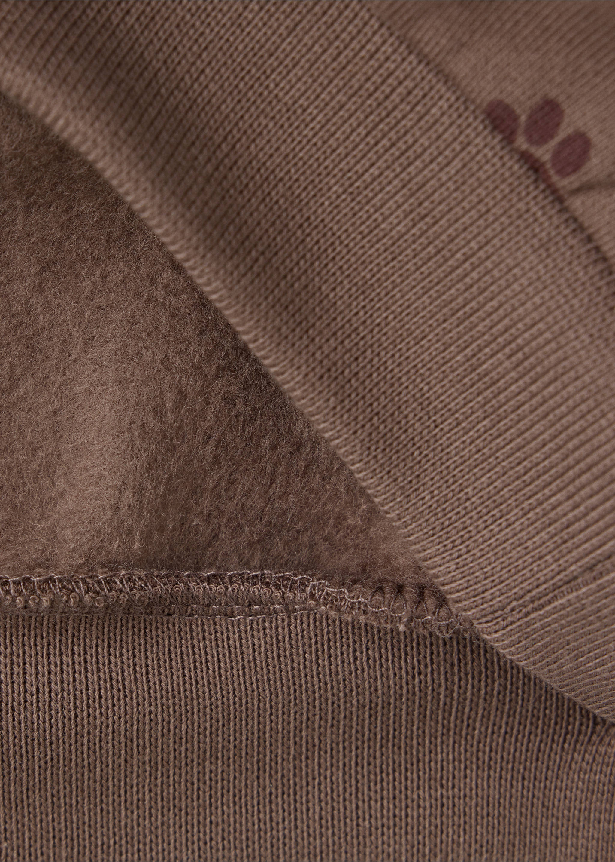 Printed sweatshirt with embroidered detail - Details of the article 0, Brown. Ref: 37015173-00.