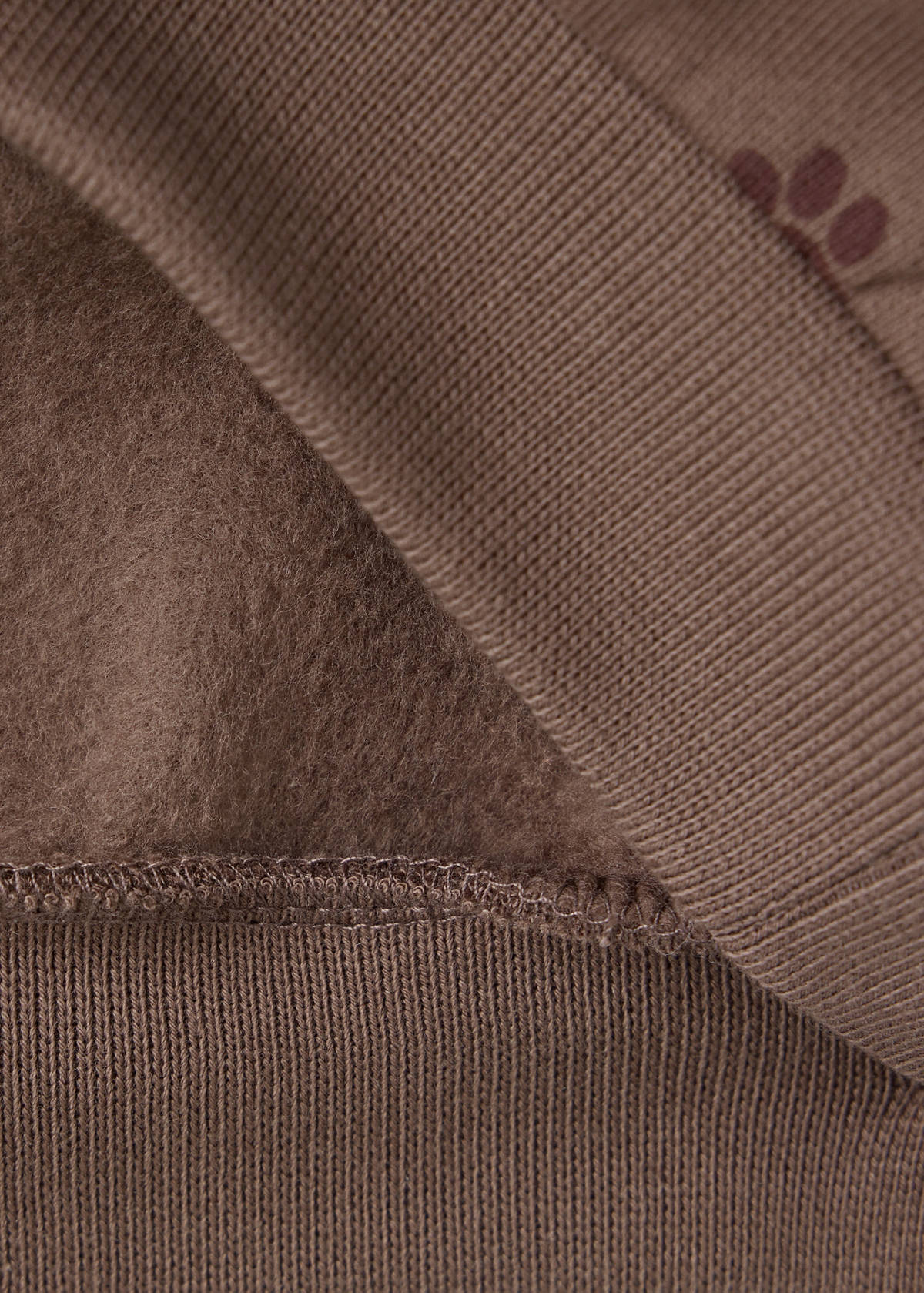 Printed sweatshirt with embroidered detail — Brown