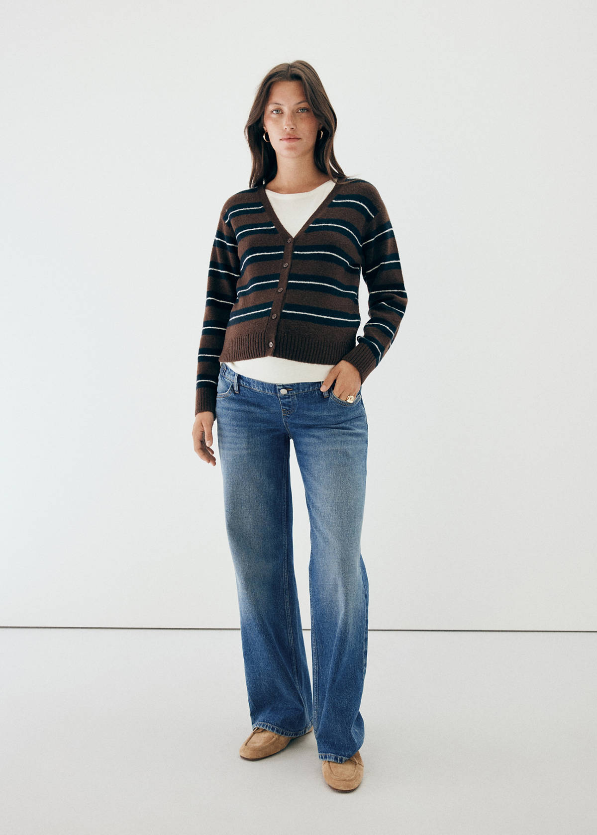 Wide leg maternity jeans — Dark Blue