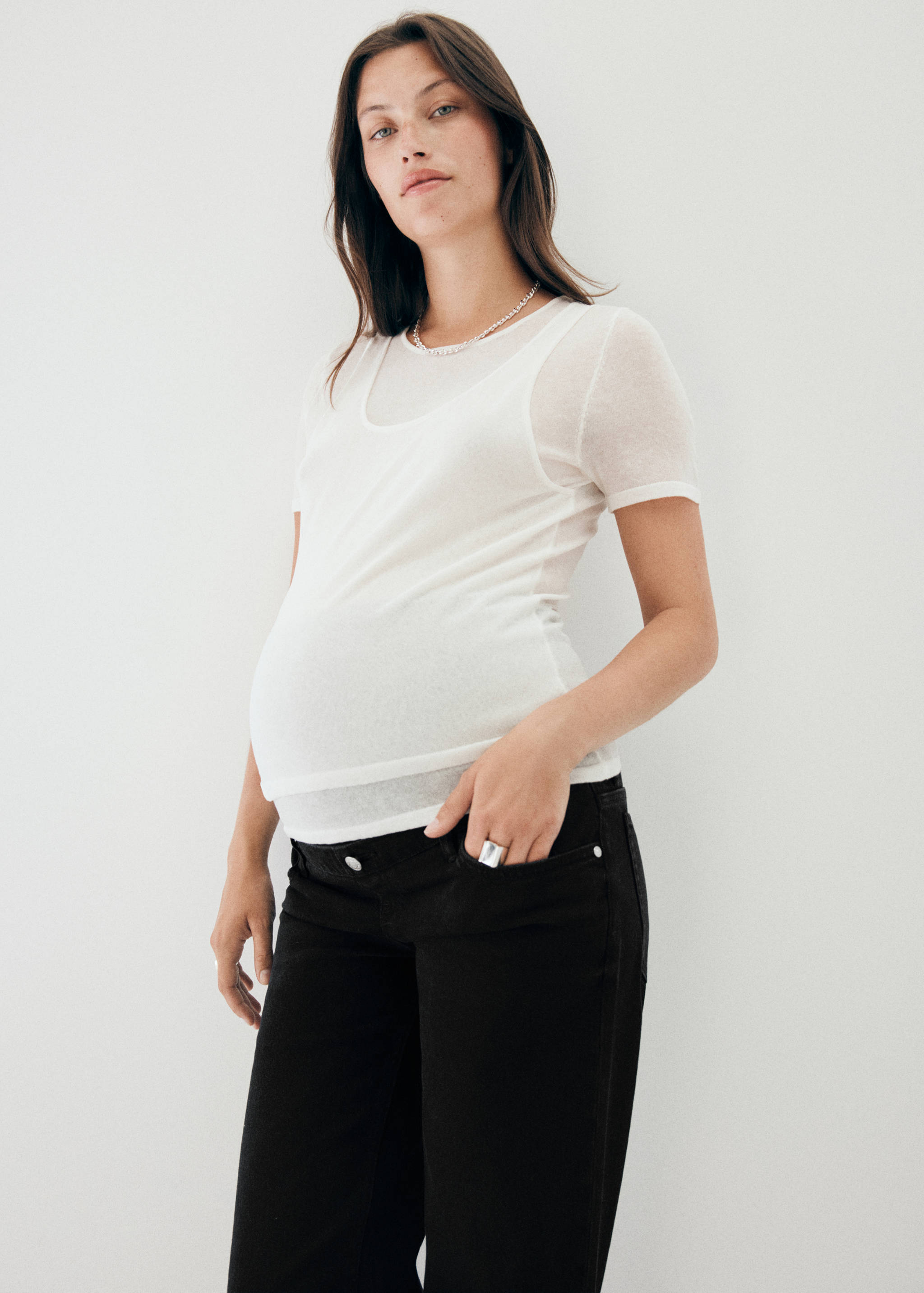 Maternity Straight Jeans - Details of the article 1