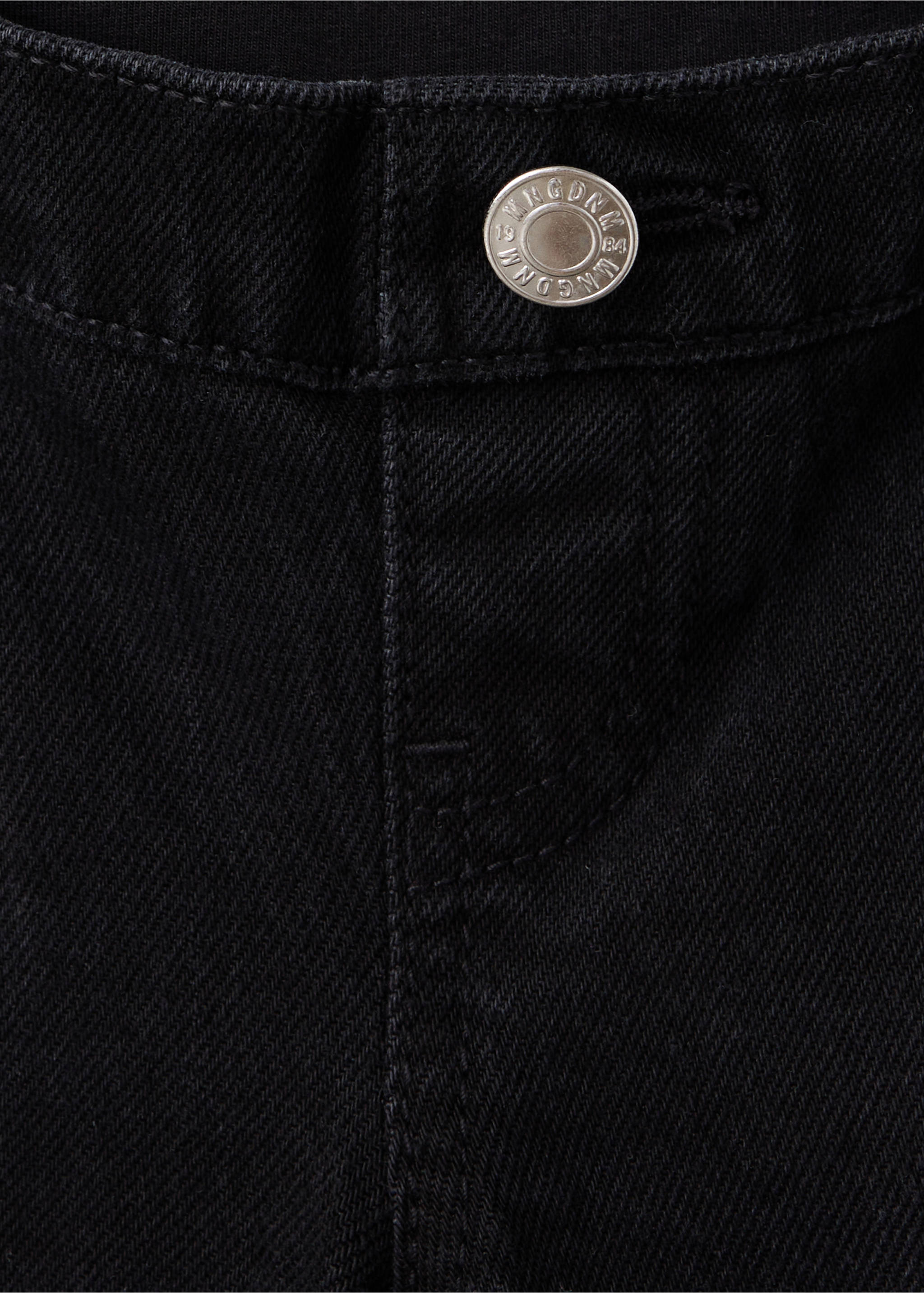 Maternity Straight Jeans - Details of the article 0, Black denim. Ref: 37015177-00.