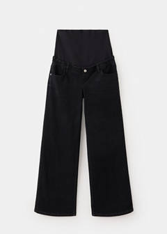 Wide leg maternity jeans — Black denim 6