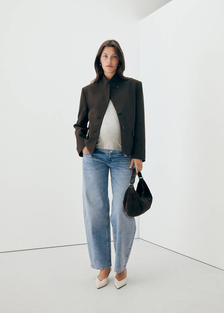 Maternity balloon-fit jeans — Medium Blue