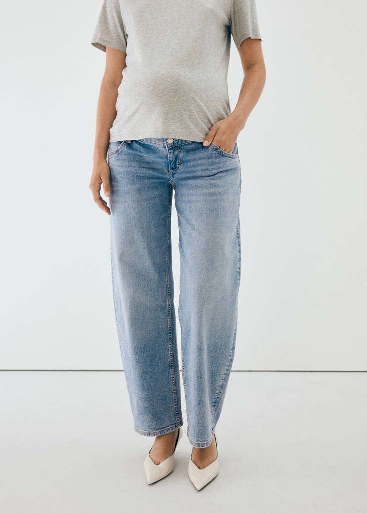 Maternity balloon-fit jeans — Medium Blue