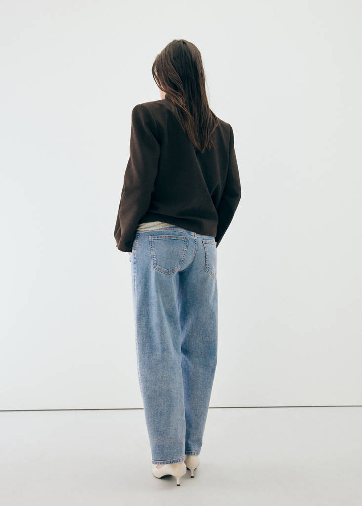 Maternity balloon-fit jeans — Medium Blue