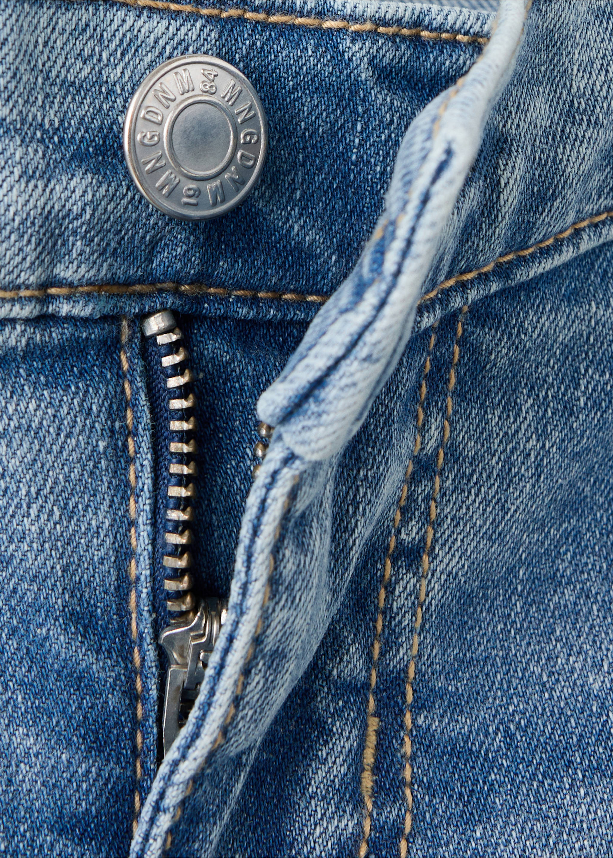 Maternity balloon-fit jeans - Details of the article 0, Medium Blue. Ref: 37015178-00.