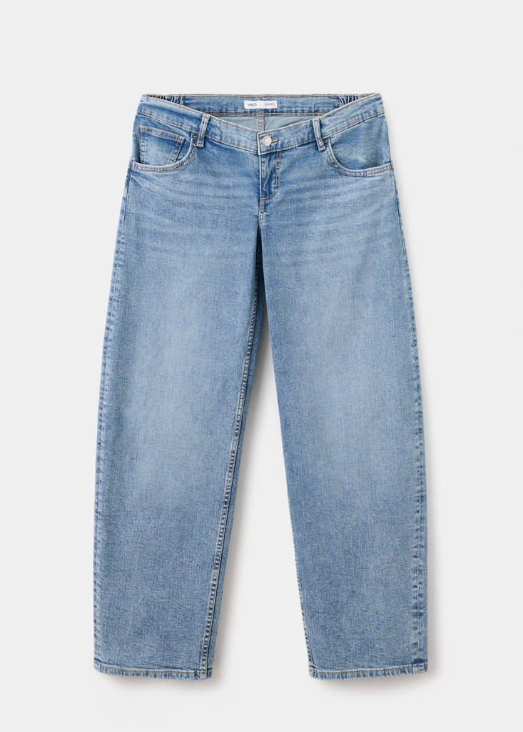 Maternity balloon-fit jeans — Medium Blue