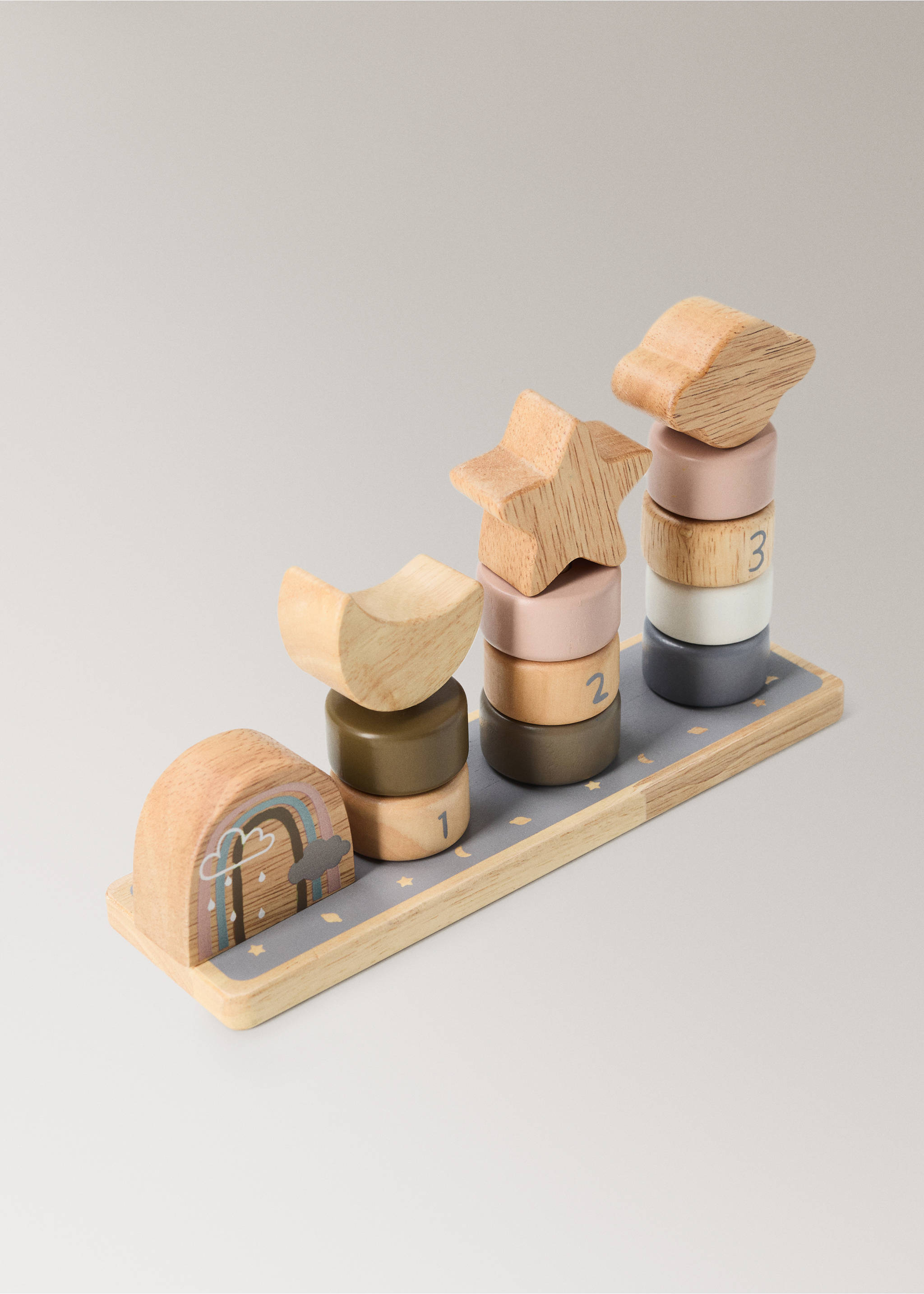 Joc formes apilables fusta - Detall de l'article 1, Sorra. Ref: 37015185-00.