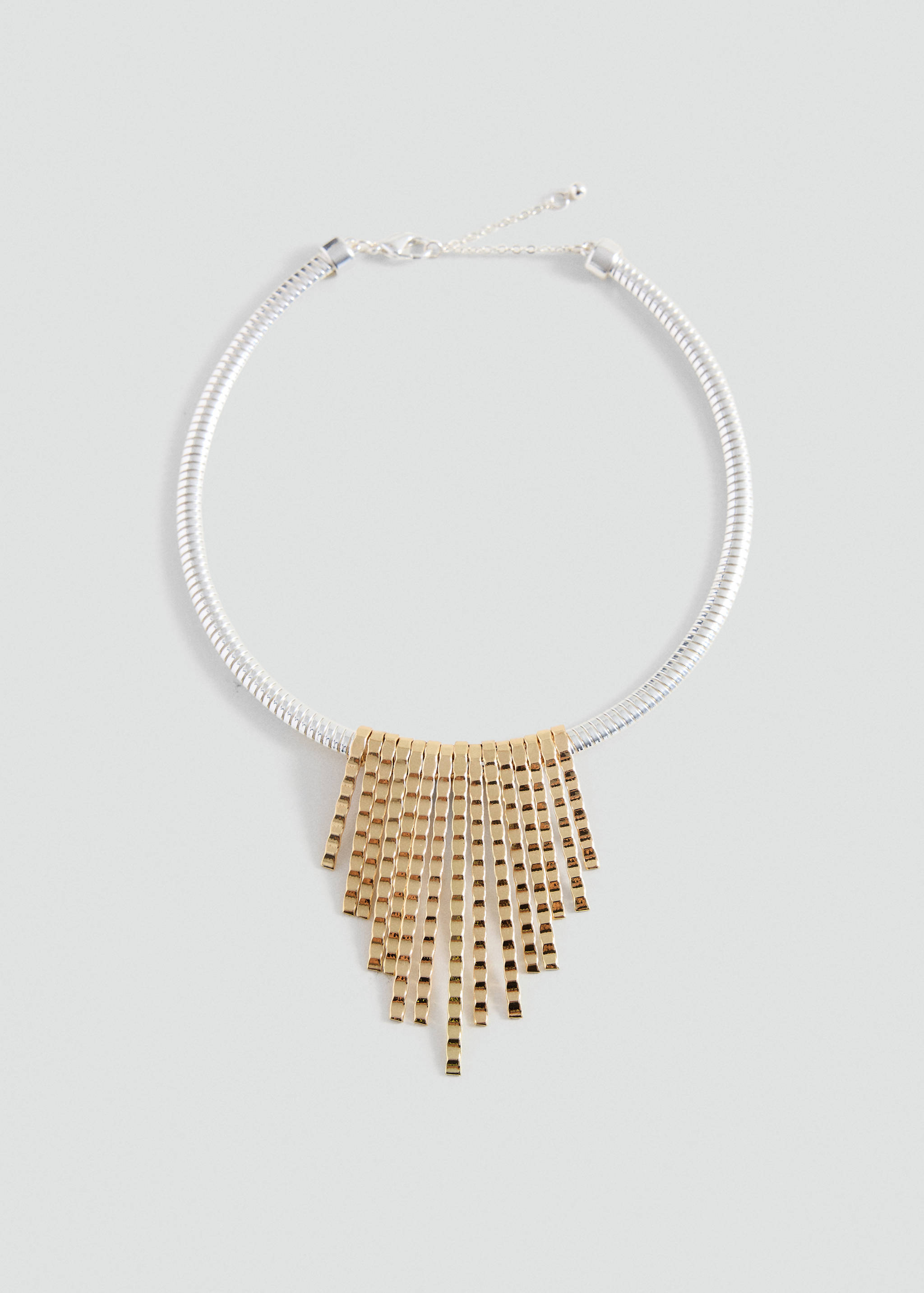 Collier métallique franges - Article sans modèle
