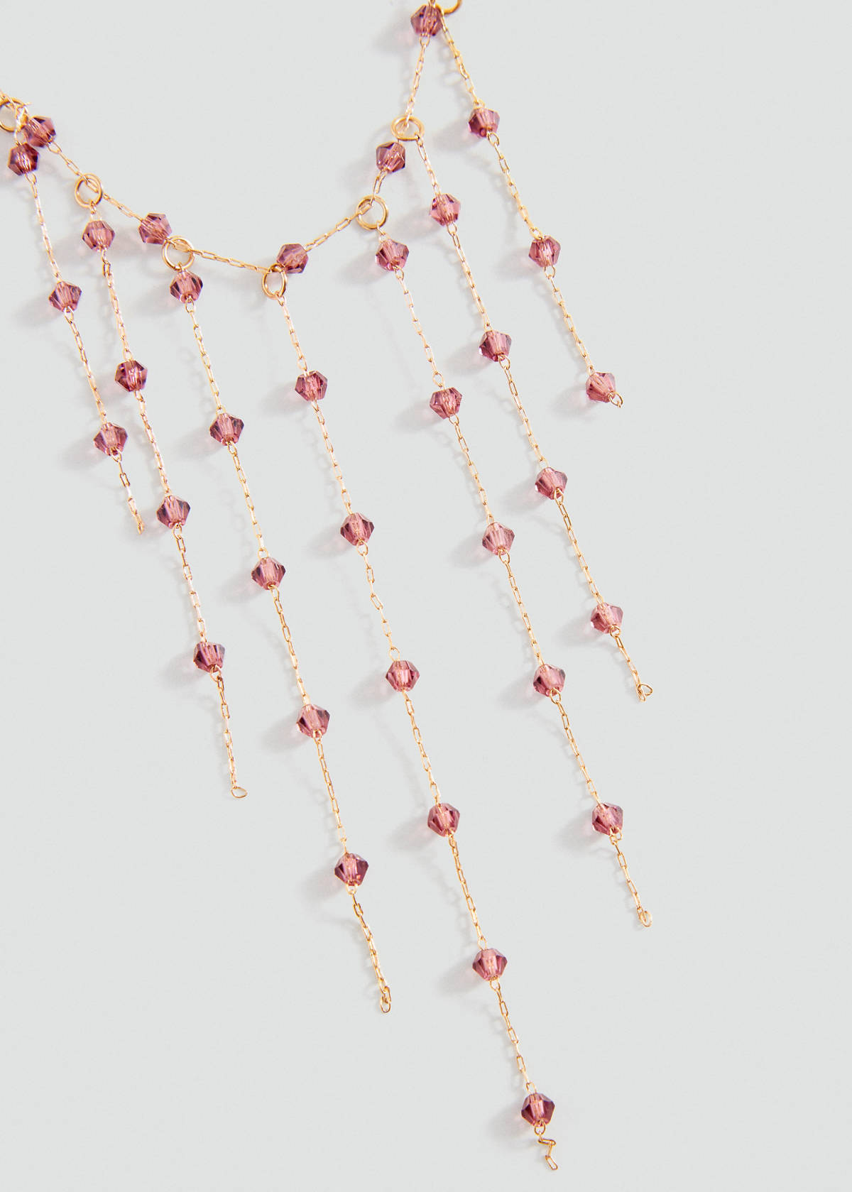 Waterfall bead necklace — Gold
