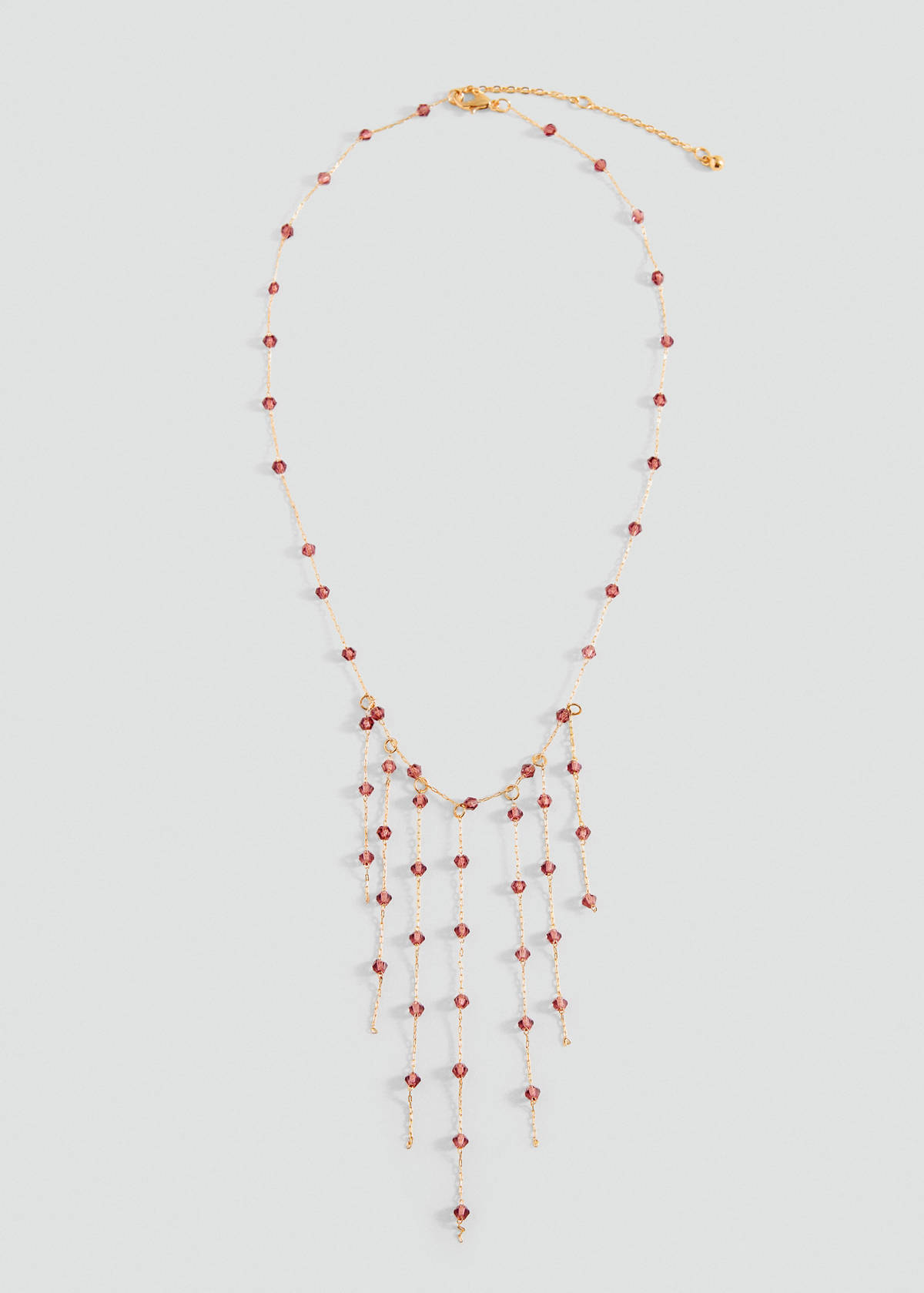 Waterfall bead necklace — Gold