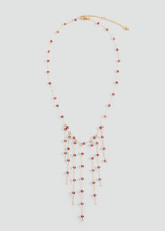 Waterfall bead necklace — Gold 1