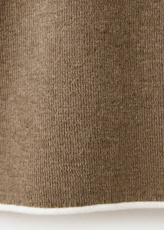 Ribbed knit jumper with contrast edging — Medium Brown 9