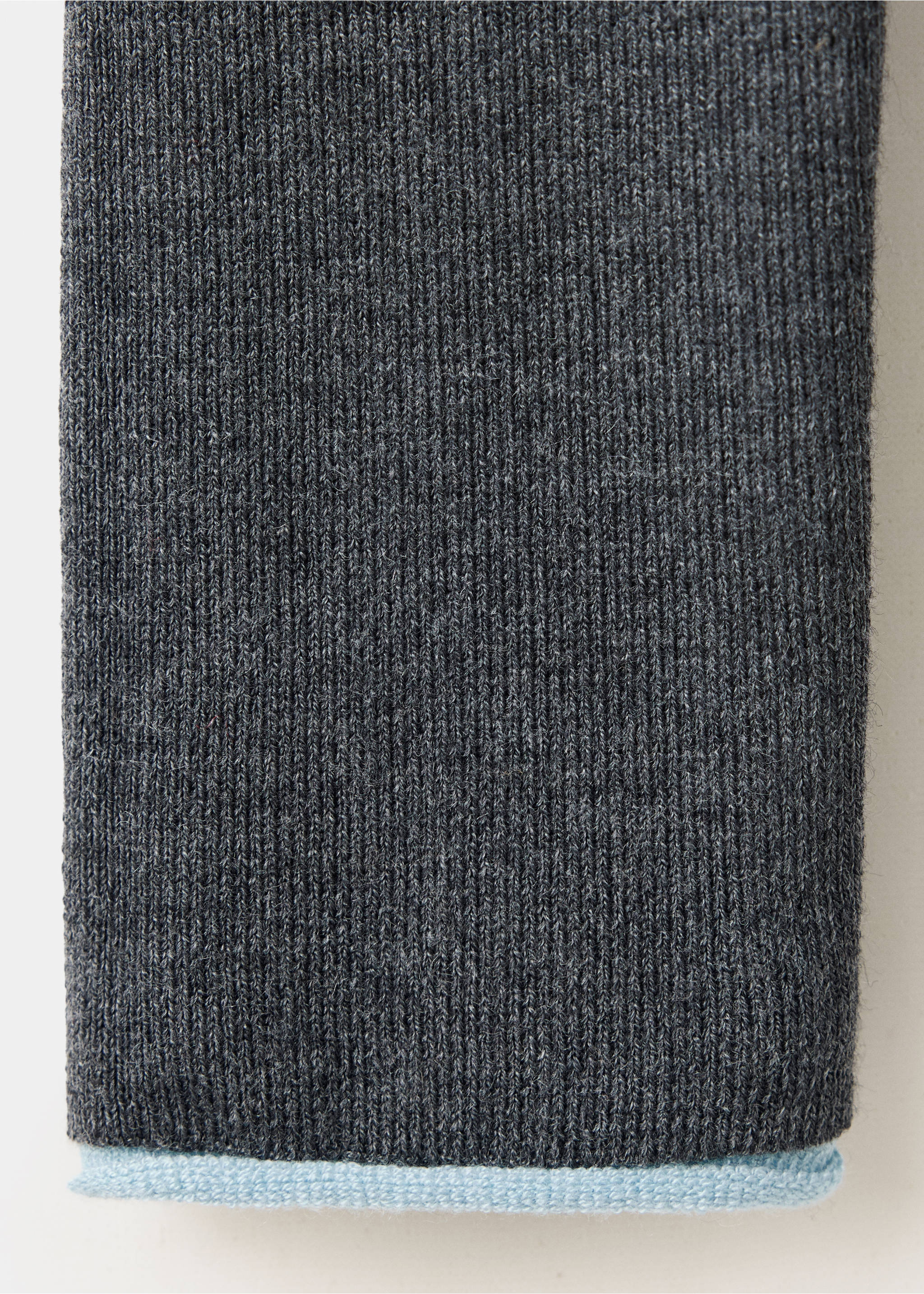 Contrast-trim knit sweater - Деталь изделия 8, Серый. Ref: 37015839-00.