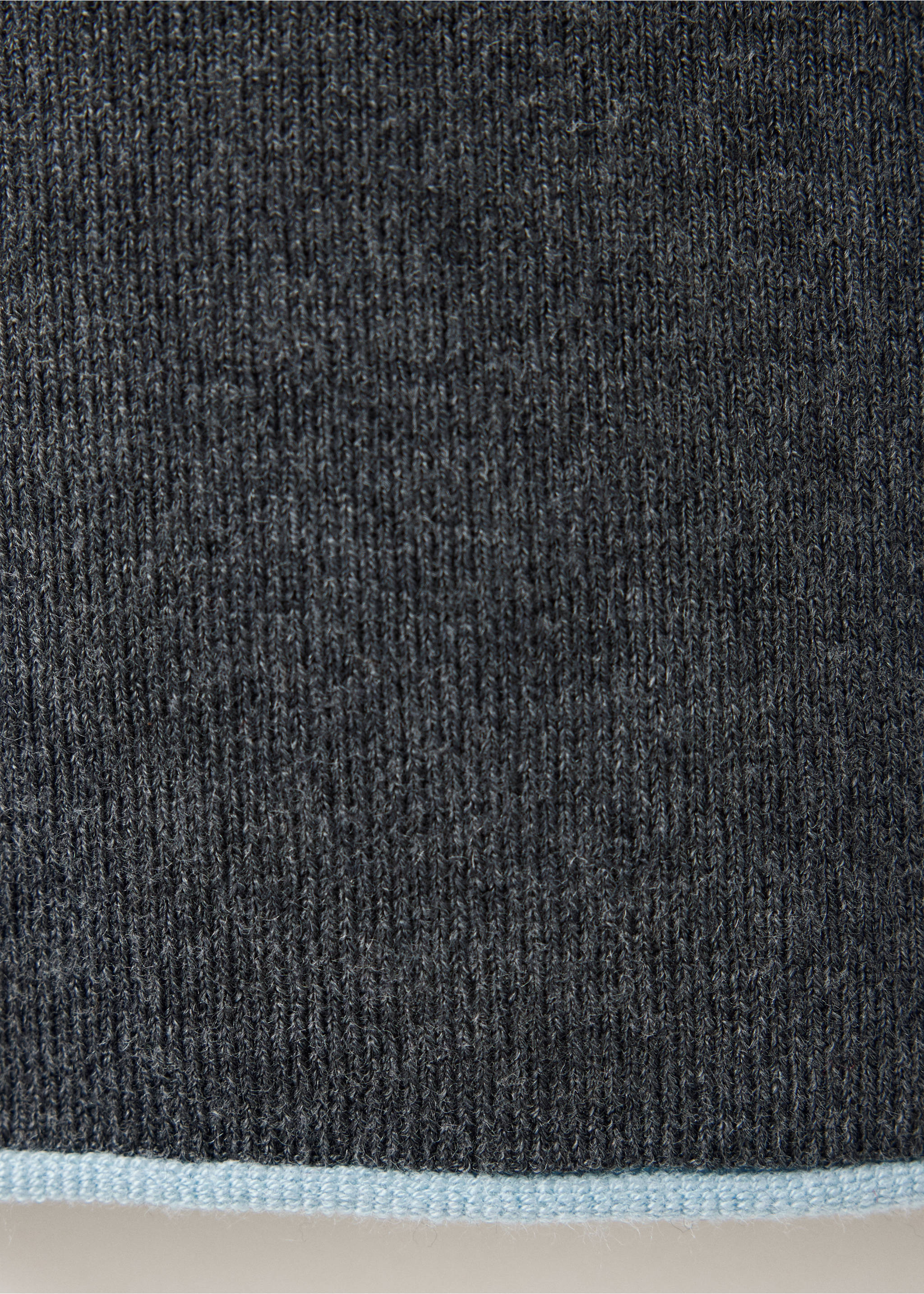 Contrast-trim knit sweater - Деталь изделия 0, Серый. Ref: 37015839-00.