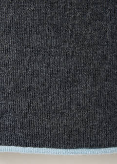 Ribbed knit jumper with contrast edging — Grey 7
